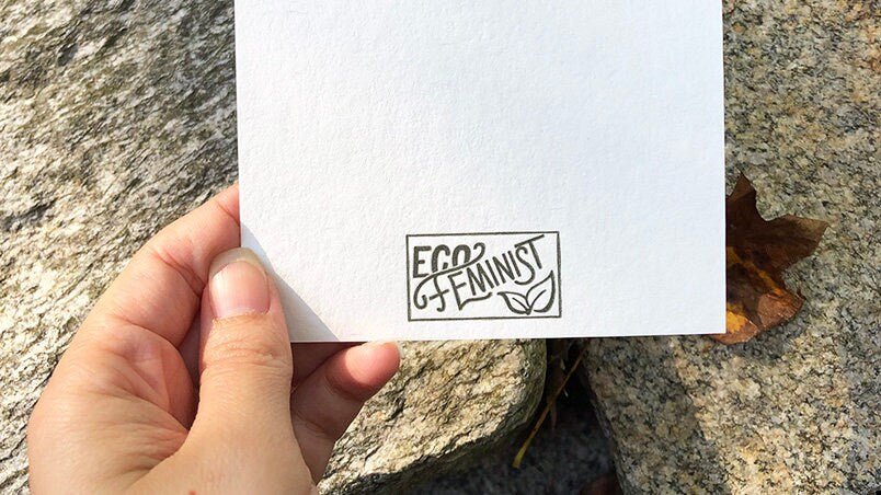 EcoFeminist Letterpress Stationery Card